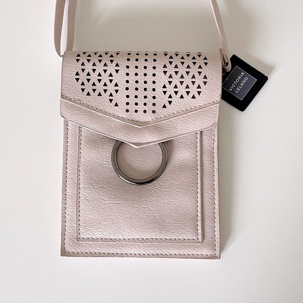 Victoria Leland Crossbody Bag Blush Cut Out Purse